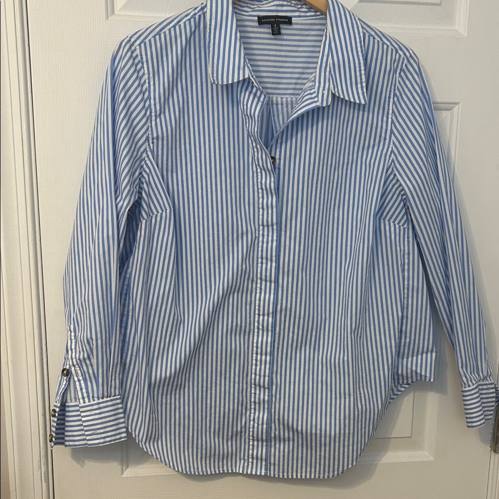 Universal Standard Elbe Striped Stretch Button Down